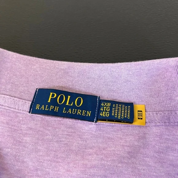 Polo Ralph Lauren Classic Fit Polo Shirt Soft‎ Touch Purple Heather Mens 4XB NWT